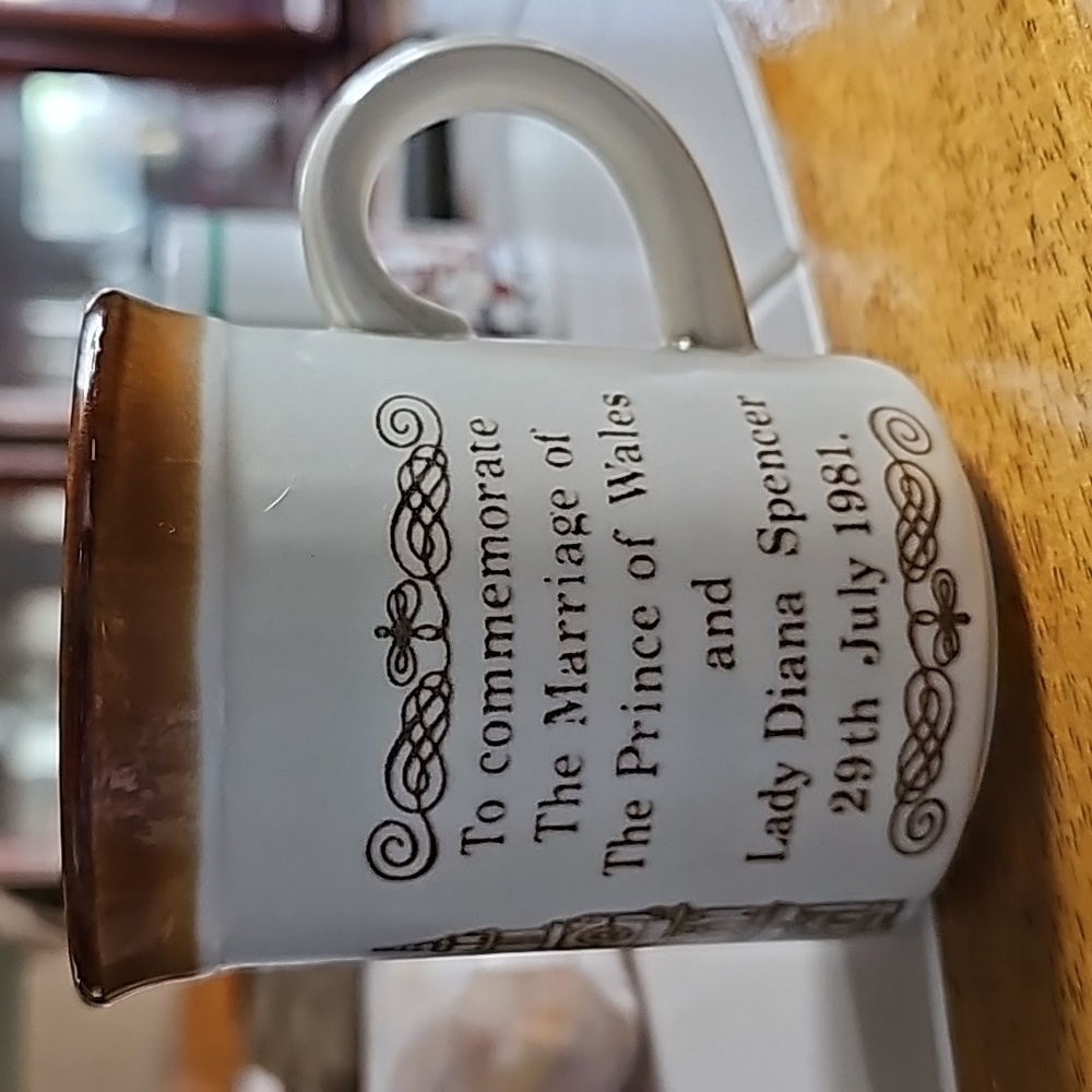 Lady Diana Spencer marriage memorial mug